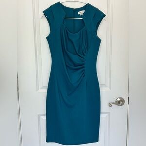Calvin Klein Teal Midi Dress EUC